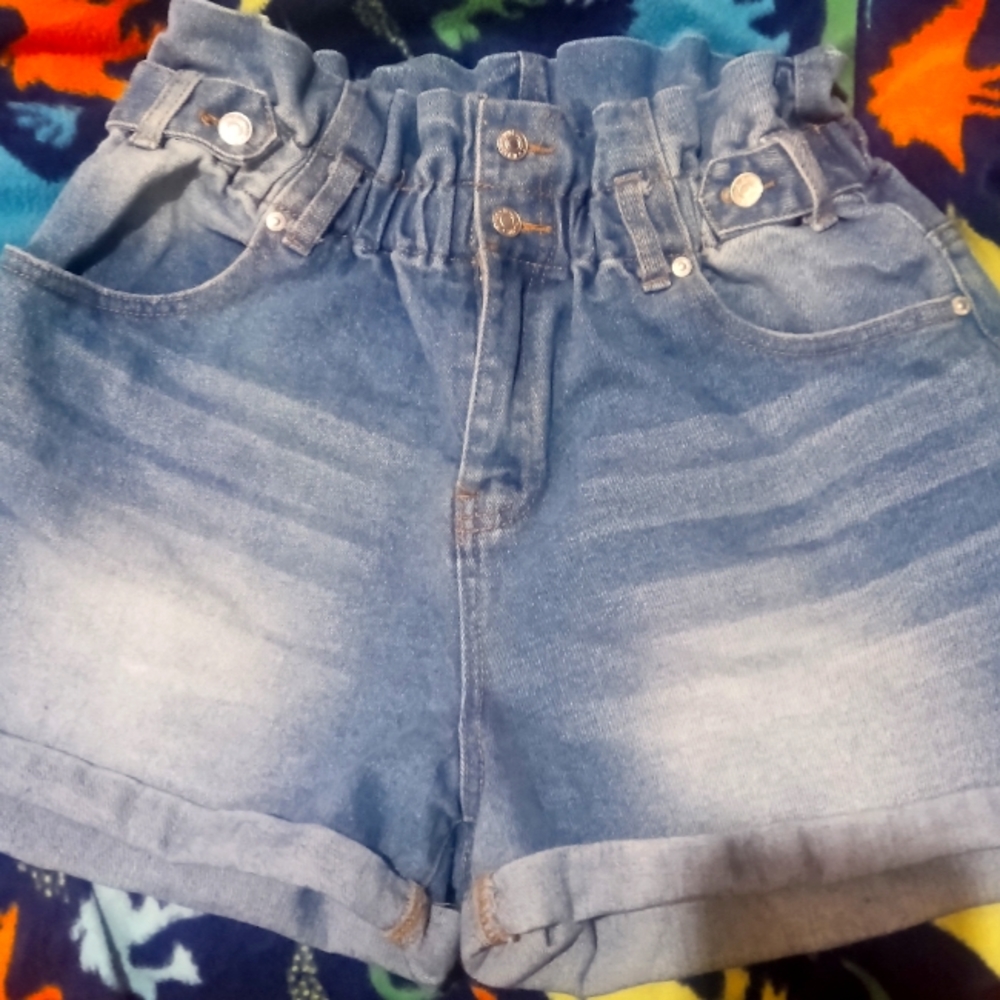 Washed out high waisted almost famous shorts size large
